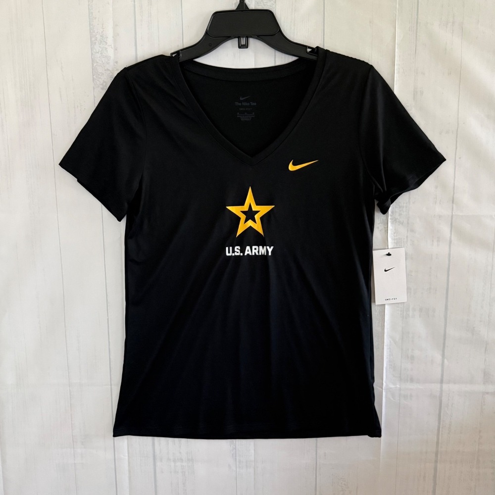 NWT Nike Dri-FIT United States ARMY Legend V-Neck T-Shirt BLACK MED